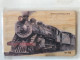 VERY RARE  EXHIBITION    WOOD CARD    TRAIN LOCOMOTIVE   ONLY  50 ISSUE   MINT IN SEALED   RARE - Trains
