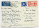 INDIA 15NP+25NP CARD AVION BARODA 24 AUG 1958 TO HELVETIA SUISSE - Cartas & Documentos