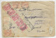 ROMANIA 2 LEI BANDE DE 5+50 BAHIX4 LETTRE COVER REC 19123 TO SUISSE - Cartas & Documentos