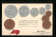 AK Münzen Aus Marokko Mit Landesfahne  - Münzen (Abb.)