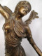 Statuetta  in Ottone Che Rappresenta La  VITTORIA ALATA  con Corona D' Alloro - Metaal