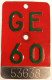 Velonummer Genf Genève GE 60 - Kennzeichen & Nummernschilder