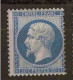 SOLDE Piquage Décalé  N°22a Bleu Foncé Neuf* Gomme Légérement Glacée TBE 460€ - 1862 Napoléon III