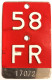 Velonummer Fribourg FR 58 - Kennzeichen & Nummernschilder
