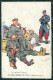 WWI WW1 Propaganda Patriotic War Humor Paris ABRADED Postcard XF3101 - Autres & Non Classés