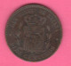 Spagna 10 Centimos 1877 Spain España 10 Centimos Alfonso XIII° Bronze Coin - Primi Conii