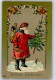 13480104 - Roter Mantel Mit Braunem Pelzbesatz, Rucksack Mit Spielzeug, Axt , Tannenbaum - Esposizioni