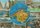 Spanien - Mallorca - 9 Old Views - Map - Nice Stamp - Mallorca