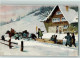 11092904 - Pferdeschlitten Winter Sign. VT Tobler - Andere & Zonder Classificatie