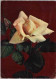 Rose Jaune.  Carte Italienne Timbre Et Cachet Poste 1964 - Flowers
