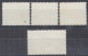 Switzerland / Helvetia / Schweiz / Suisse 1945 ⁕ PAX Mi.447-449, 453 ⁕ 4v Used - Used Stamps