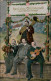 Ansichtskarte  Geburtstag: Goldrand-Prägekarte - Musikanten 1912 Goldrand - Compleanni