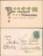 Ansichtskarte  Kleeblatt - Jugenstil-Ornament, Neujahr 1907 Goldrand - New Year