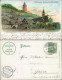 Kelbra (Kyffhäuser) Künstlerlitho: Kyffhäuser Und Wirtschaft 1904  - Kyffhäuser