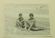 A Teenage Girl And A Boy Are Sitting On The Beach - Personnes Anonymes