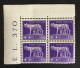 1929 -42 - Italia Regno - Serie Imperiale - Lupa Lire 3,70 -  Quartina - Nuoio - Ungebraucht