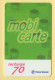 Mobicarte : Recharge 70 (Chiffres Roses) Sans Logo FT Au Verso :12/2002 : France Télécom (voir Cadre Et Numérotation) - Nachladekarten (Refill)