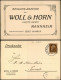 Ansichtskarte Mannheim Reklame & Werbung - WOLL & HORN KAFFEE-IMPORT 1918 - Mannheim