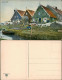 Postkaart Marken-Waterland Häuser Typen Wäsche Photochromie 1912 - Marken