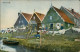 Postkaart Marken-Waterland Häuser Typen Wäsche Photochromie 1912 - Marken