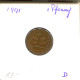 1 PFENNIG 1991 D BRD ALEMANIA Moneda GERMANY #DB088.E.A - 1 Pfennig