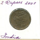 2 RUPEES 2001 INDIA Coin #AY835.U.A - India