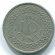 10 CENTS 1962 SURINAME NEERLANDÉS NETHERLANDS Nickel Colonial Moneda #S13196.E.A - Suriname 1975 - ...