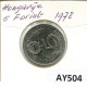 5 FORINT 1978 HUNGRÍA HUNGARY Moneda #AY504.E.A - Hongrie
