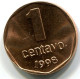 1 CENTAVO 1998 ARGENTINA Coin UNC #W10920.U.A - Argentine