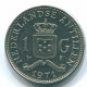 1 GULDEN 1971 NIEDERLÄNDISCHE ANTILLEN Nickel Koloniale Münze #S11985.D.A - Antilles Néerlandaises