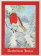 Happy New Year Christmas BIRD Vintage Postcard CPSM #PBM744.A - Neujahr