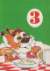 BUON COMPLEANNO 3 Años SCOIATTOLO Animale Vintage Cartolina CPSM #PBS692.A - Compleanni