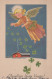 ANGEL EASTER Vintage Postcard CPA #PKE296.A - Angels