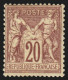 N°67, Sage 20c Brun-lilas, Type I, Neuf * Légère Trace De Charnière - TB - 1876-1878 Sage (Type I)