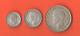 Australia 3 Pence 1947 + 6 Pence 1945 + 1 Florin 1947 King Georgius VI° Silver Coin Australie - Sixpence