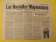 Hebdo Les Nouvelles Mayennaises. Chateau-Gontier Laval. N° 38 Du 10 Juin 1945.  Guerre De Gaulle Mauthausen Déporté - Pays De Loire