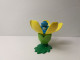 Kinder : K04 N54   Blumenzauber 2003 - Blume 3 - Blau Frosch - Blütenblatt B - Blatt D - Steckfiguren