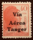 Spain Marruecos Tanger Aereo 1939. TANGER. Via / Aérea / Tanger. 40 CTS. NOT ISSUED. - Spanish Morocco