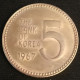 Pas Courant - COREE DU SUD - SOUTH KOREA - 5 WON 1967 - Geobukseon - Bateau Tortue - KM 5 - Korea, South