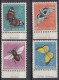 Switzerland / Helvetia / Schweiz / Suisse 1950 ⁕ Butterflies / Pro Juventute Mi.551-552, 554 ⁕ 4v MH (yellow Spots) - Ungebraucht