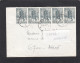 LETTRE AVEC BANDE DE 5 TIMBRES "INVALIDE DE GUERRE",(COB NO 1510). - Handicaps