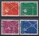 Switzerland / Helvetia / Schweiz / Suisse 1952 ⁕ Telecommunications Mi.566-569 ⁕ 4v Used - Used Stamps