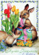 EASTER RABBIT Vintage Postcard CPSM #PBO554.GB - Pâques