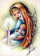 Jungfrau Maria Madonna Jesuskind Weihnachten Religion Vintage Ansichtskarte Postkarte CPSM #PBP941.DE - Maagd Maria En Madonnas