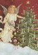 ANGE Bonne Année Noël LENTICULAR 3D Vintage Carte Postale CPSM #PAZ040.FR - Angels