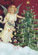 ANGE Bonne Année Noël LENTICULAR 3D Vintage Carte Postale CPSM #PAZ040.FR - Engel