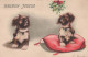 CANE Vintage Cartolina CPSMPF #PKG926.IT - Dogs