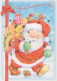 BABBO NATALE Buon Anno Natale Vintage Cartolina CPSM #PBL513.IT - Santa Claus