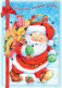 BABBO NATALE Buon Anno Natale Vintage Cartolina CPSM #PBL513.IT - Santa Claus