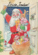 BABBO NATALE Buon Anno Natale Vintage Cartolina CPSM #PBL055.IT - Santa Claus